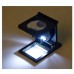 Nikula-28x28 Mm Katlanır Sayaçlı Metal Lüp, 2 LED Işıklı Büyüteç Tekstil Th9005A
