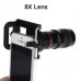 8X Zoom Optik Teleskobu,Geniş Açı Lens iPhone Için yakından kamera çekme Dürbün 